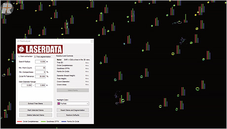 パラメータを調整しているアプリのスクリーンショット