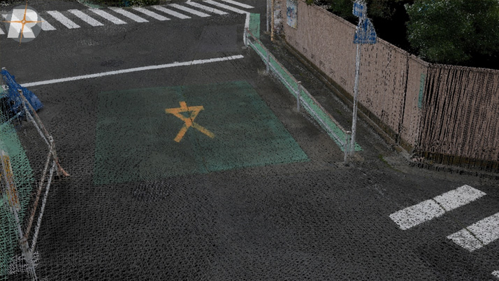 カラー表示の点群
