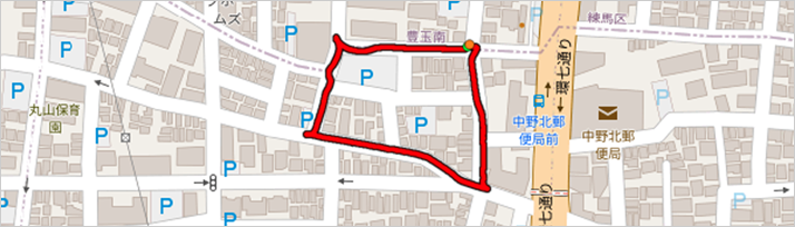 計測範囲の地図